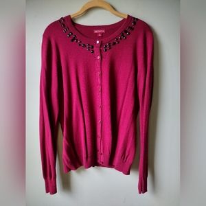 BRAND NEW Merona Beaded Collar Knit Cardigan Sweater